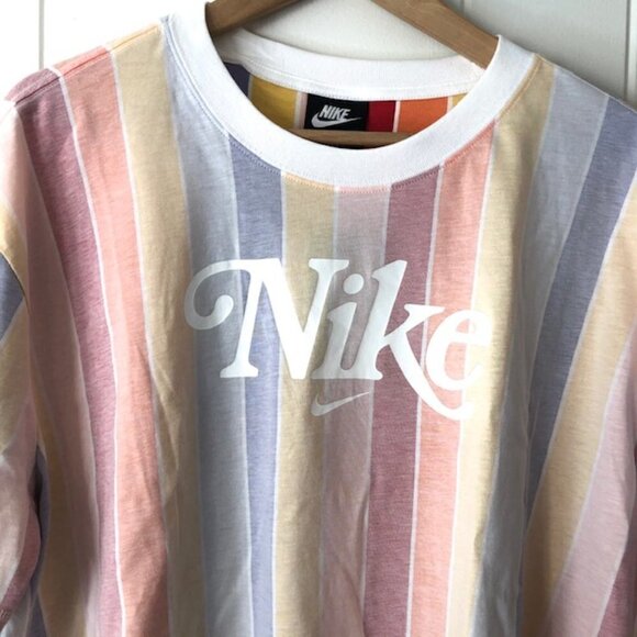 Nike Cotton Stripped Cropped T-Shirt Size 3X - Picture 7 of 11